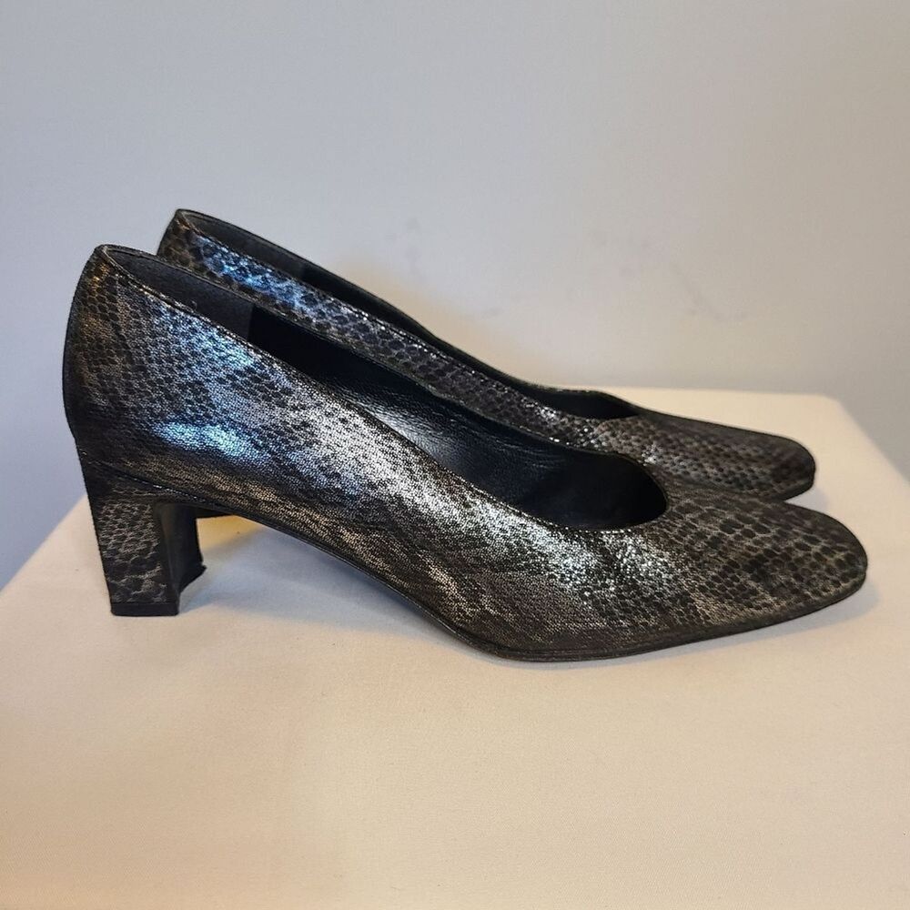 Vintage Stuart Weitzman Shoe Size 7 Block Heel Sq… - image 4